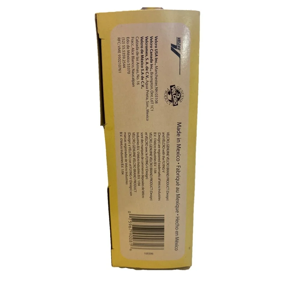 NEW VELCRO Sticky Back Tape -Organization Brand Fasteners Black 15ft x 3/4‎ Roll